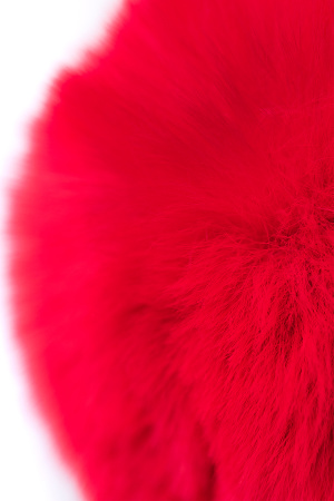 Анальная втулка   TOYFA Metal,  с красным хвостиком, 13см